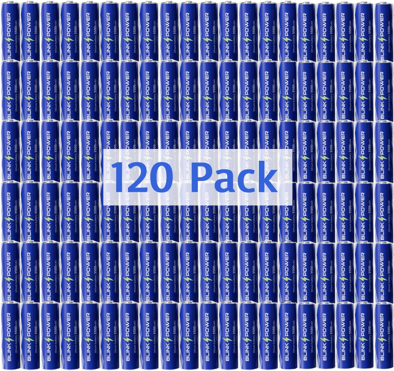 Blinkspower™ Lithium Batteries AA 120 Bulk Pack, 3500mAh NO.1 Lasting 1.5V Double A Lithium Battery 【Non-Rechargeable】