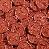 Vista 18 de UNIQOOO Calcomanías de sello de cera, calcomanías de sello de invitación de boda de rama de olivo, 100 calcomanías autoadhesivas Prosecco Metallic