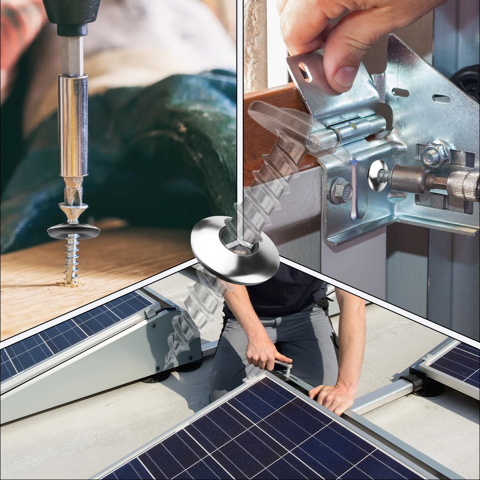 60 Pezzi Rondelle in Gomma in Acciaio Inox 304 M4,2x12 mm Rondelle di Tenuta con Guarnizione EPDM Piatte per Viti Autofilettanti e Viti Idrauliche