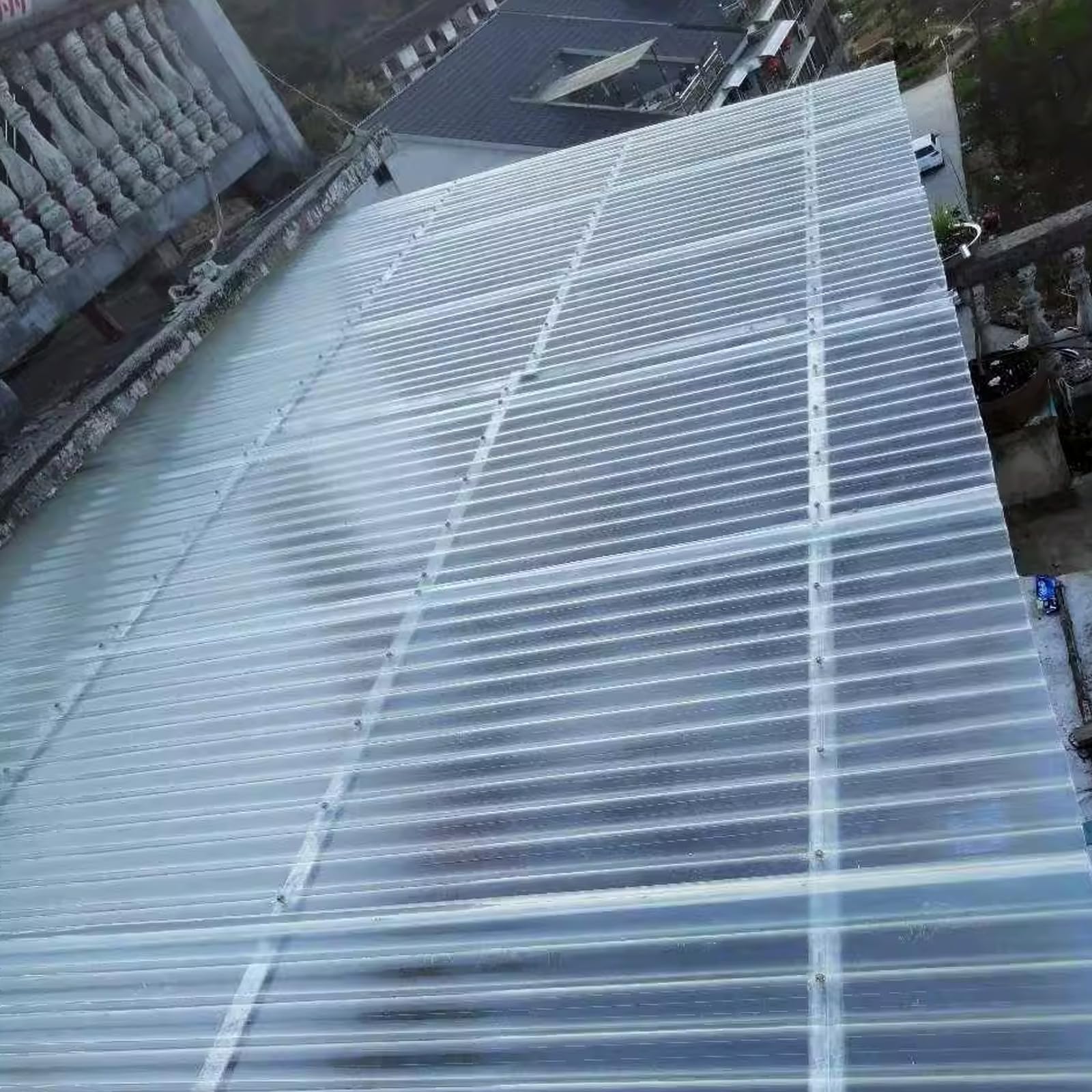 1mm Placa Ondulada,Planchas Transparentes Tejados,Paneles para Tejado a Prueba de Lluvia,Captadores de Luz,Chapa Tejado de Aislamiento,Lámina Techo,para Invernadero Cochera 10/12/14/16 piezas(10 Pcs,0
