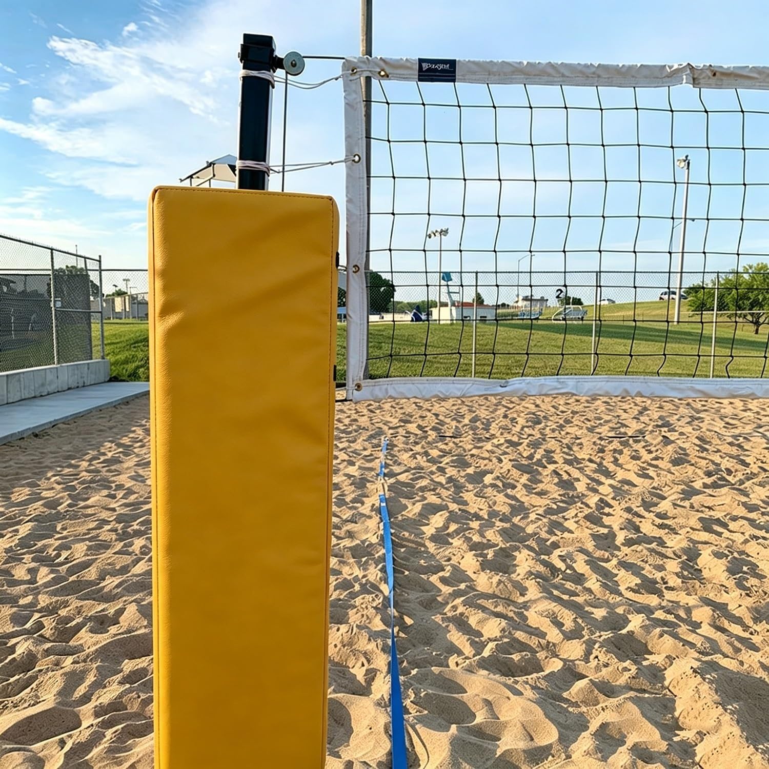 AVLLSO Basketball Pole Pad 6ft Tall Square Pole Protector Pad for Playground Parking Garage, 3x3/ 4x4/ 5x5/ 6x6/ 7x7/ 8x8, Safety Pole Pad, Impact - Resistant(Yellow,4"X4"(10X10CM))