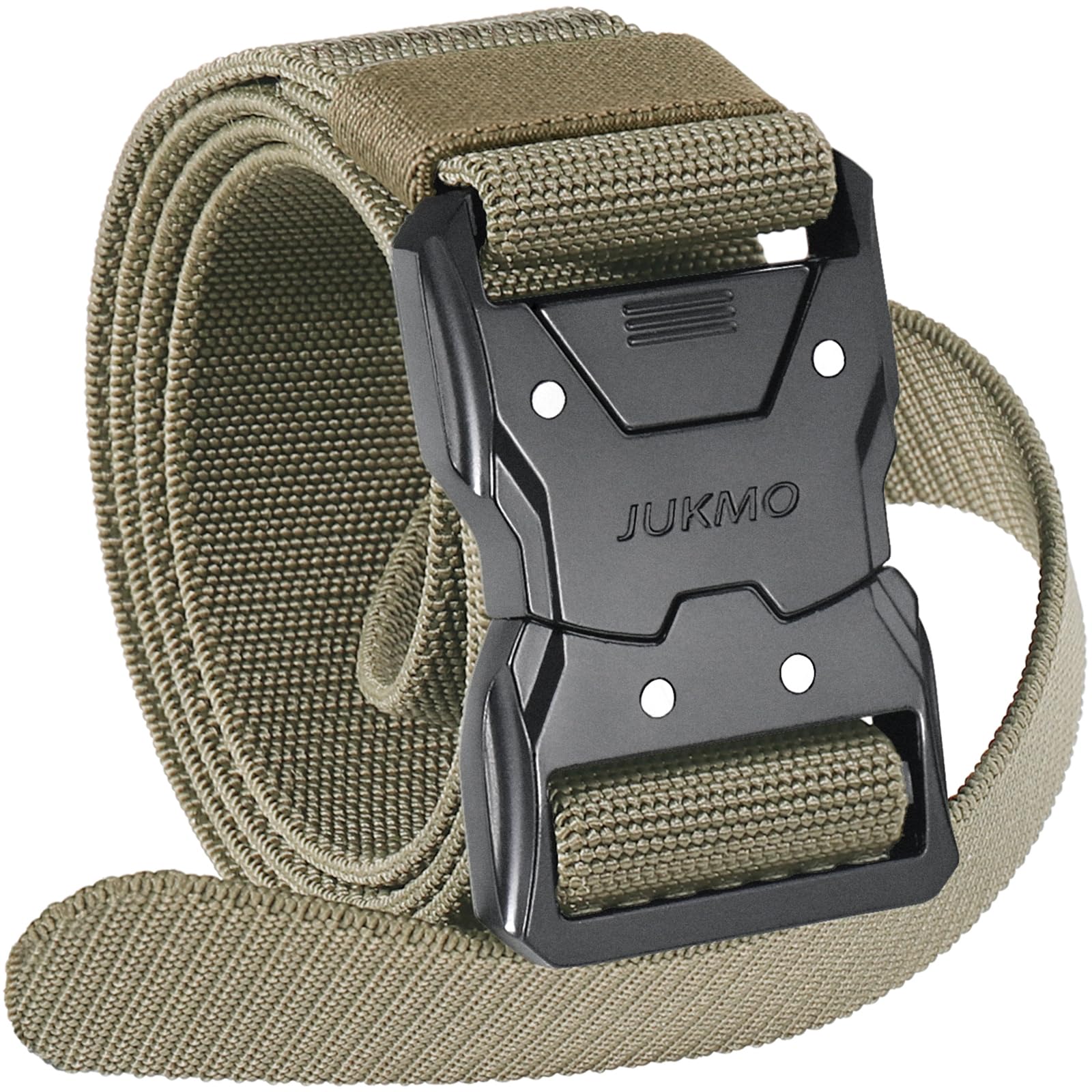 JUKMO Schnellverschluss Taktischer Gürtel, Militär Wandern 3,8cm Arbeit Gürtel mit Schwere Sicherheitsgurt Schnalle