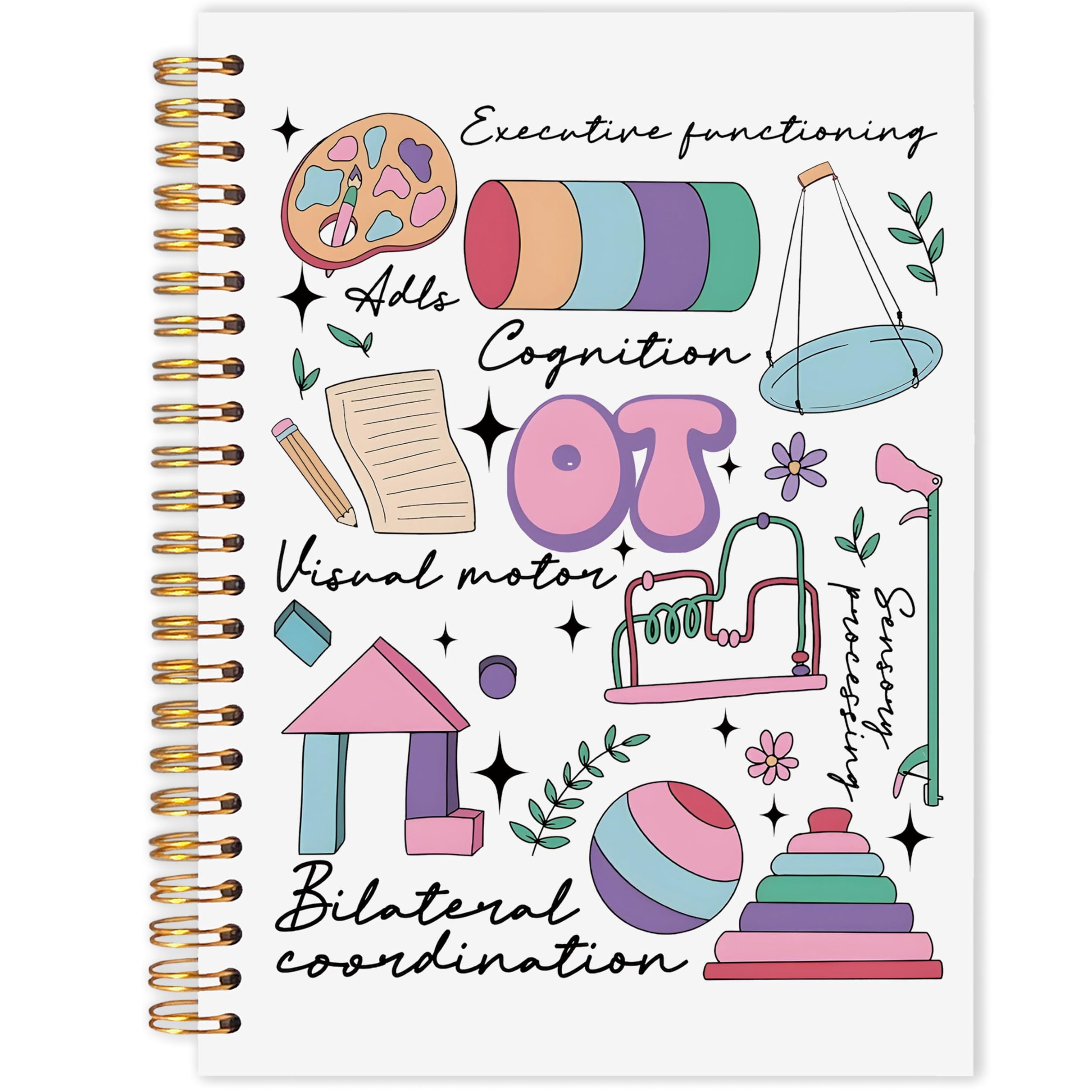 Occupational Therapy Spiral Notebook, OT Gifts for Women Journaling Notebooks, Gifts for Occupational Therapists Journal, Therapeutic Gifts Notebooks for Note Taking, 5.5x8.3 Inch