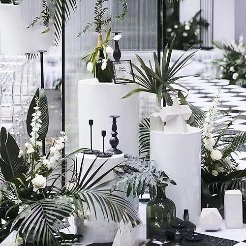 Miniatura 6 de Fundas de soporte de cilindro de fiesta para soportes de pedestal de cilindro de metal, cubierta elástica de bronce para fiestas, cumpleaños, bodas