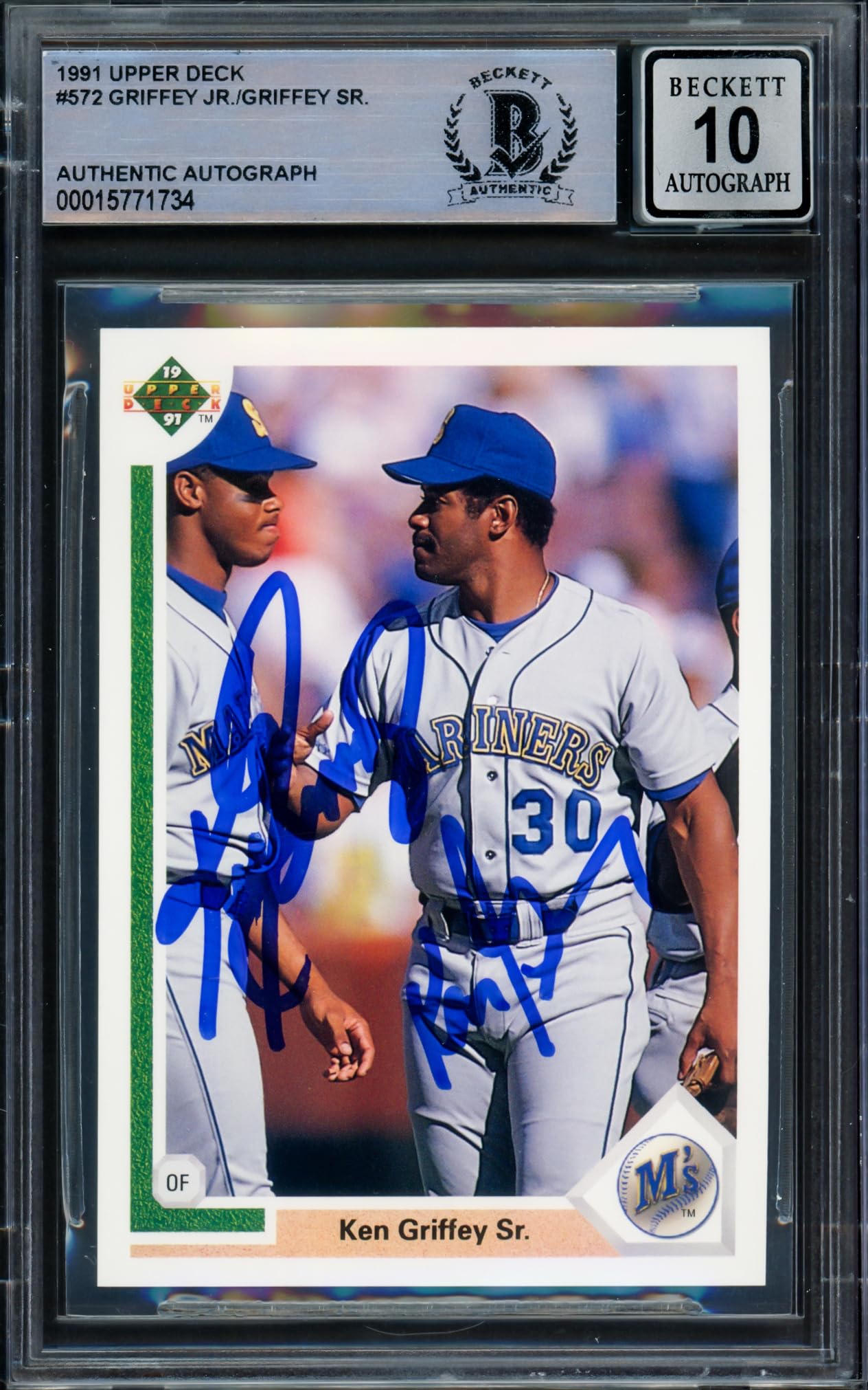 Amazon.com: Ken Griffey Jr. & Sr. Autographed 1991 U.p.p.e.r