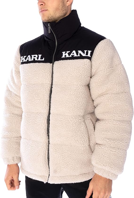 Karl kani retro puffer jacket light sand Outlet