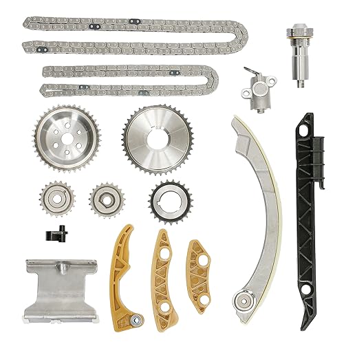 Kit de cadena de distribución con riel guía del tensor, piñón de eje de equilibrio  para 2.0L 2.2L 2.4L GM Buick Chevy GMC Pontiac Saturn