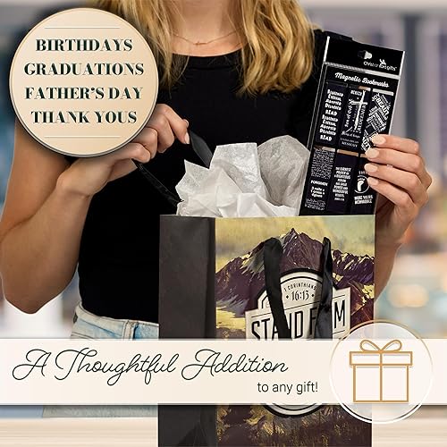 Miniatura 129 de Christian Art Gifts - Conjunto de marcapáginas magnéticos Lift Up Your Hands, 6 unidades Escénica #1