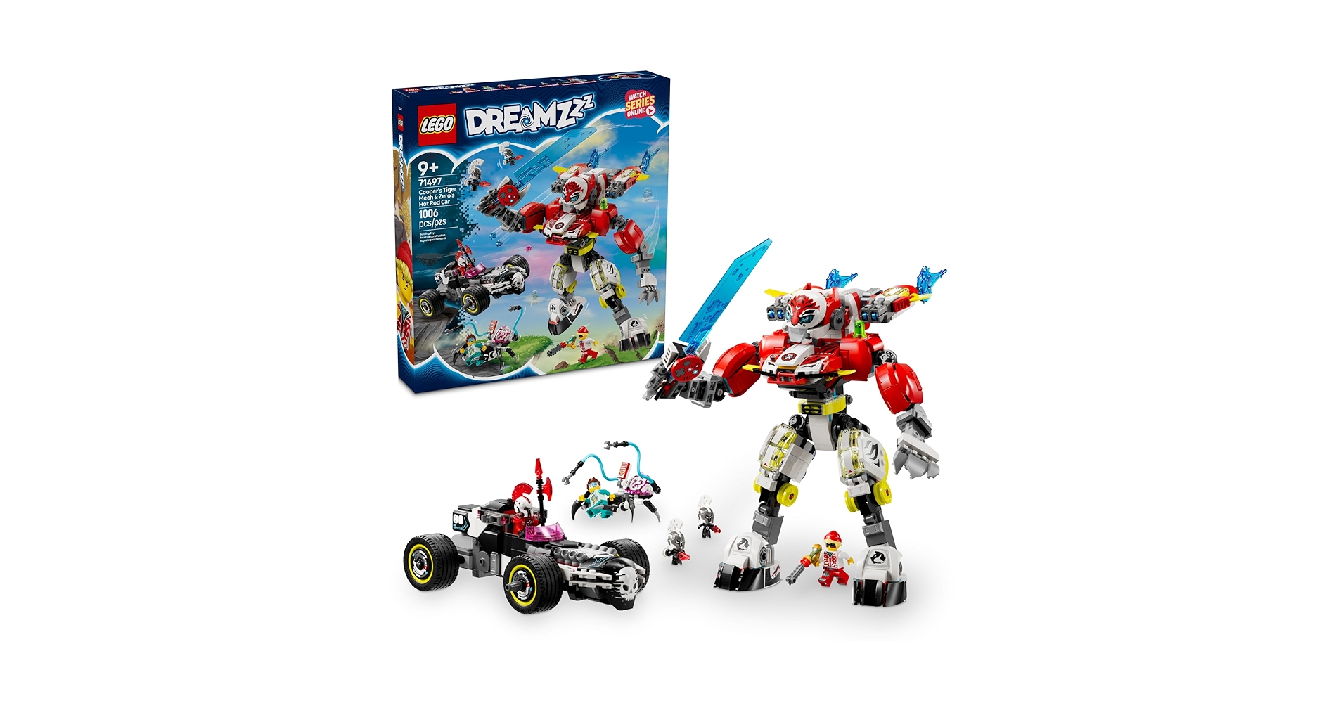 Amazon.com: LEGO DREAMZzz Cooper's Tiger Mech & Zero's Hot