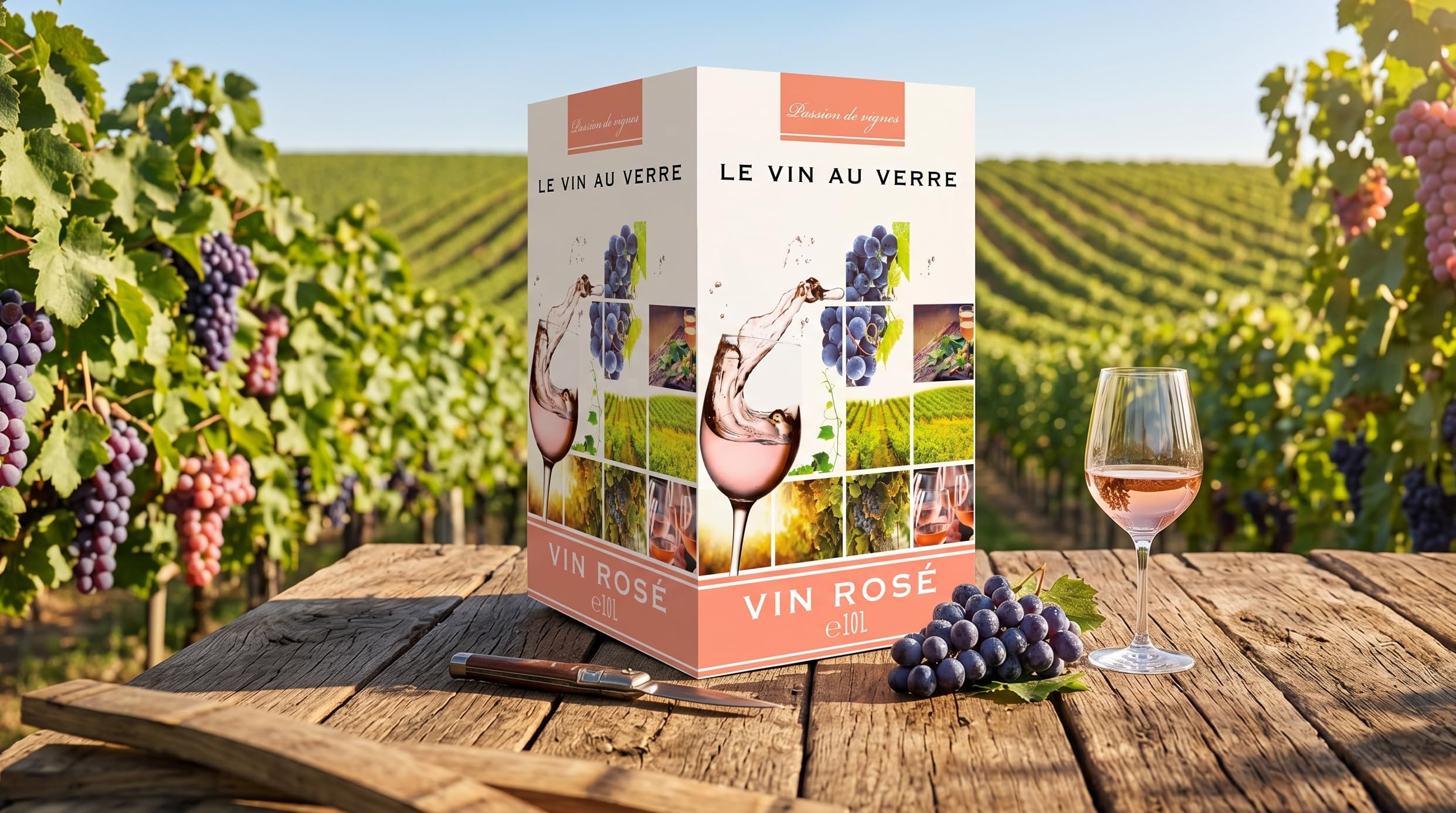 Pierre Vincent - Vin rosé élégant et frais, Bag-in-Box 10L BIB (1 x 10L)
