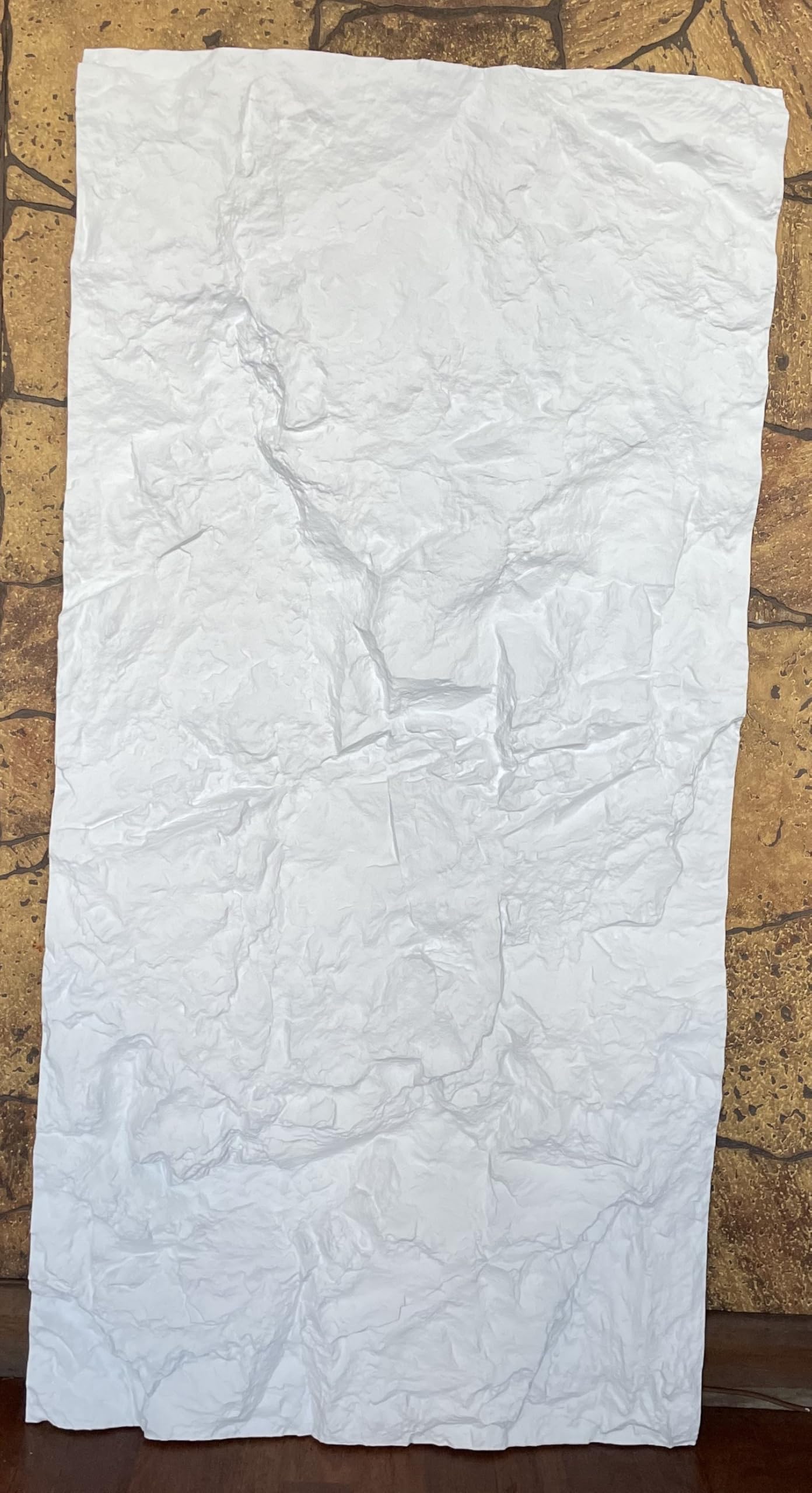 3D Pu Stone Wall Panels for Interior Decor, Modern 3D Wall Panels - Faux Stone Look Wainscoting, Imitation Stone Rock Wall Paneling (6, White Rockwall)