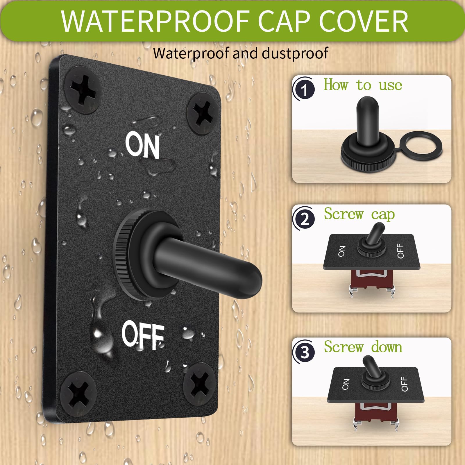 Snapklik.com : HOKAAER Heavy Duty Toggle Switch ON-Off 12V DC 30A 2 Pin ...