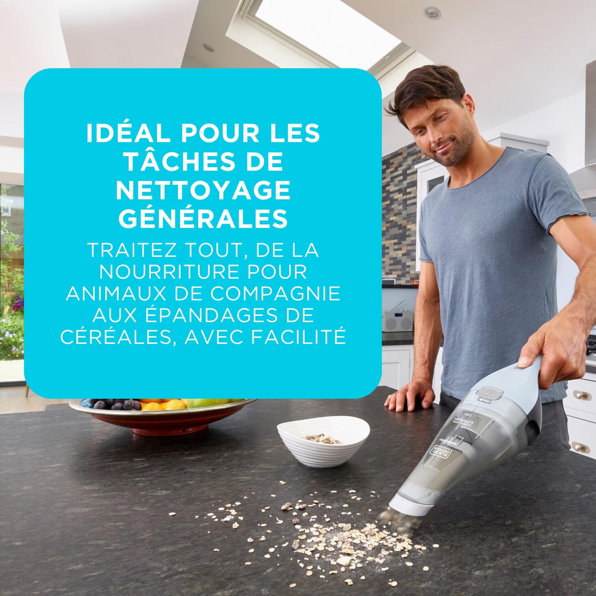BLACK+DECKER - Aspirateur à Main sans Fil dustbuster - 7.2V (Batterie 2.0Ah) Aspirateur à Main sans Fil, Violet - NVC215W-QW