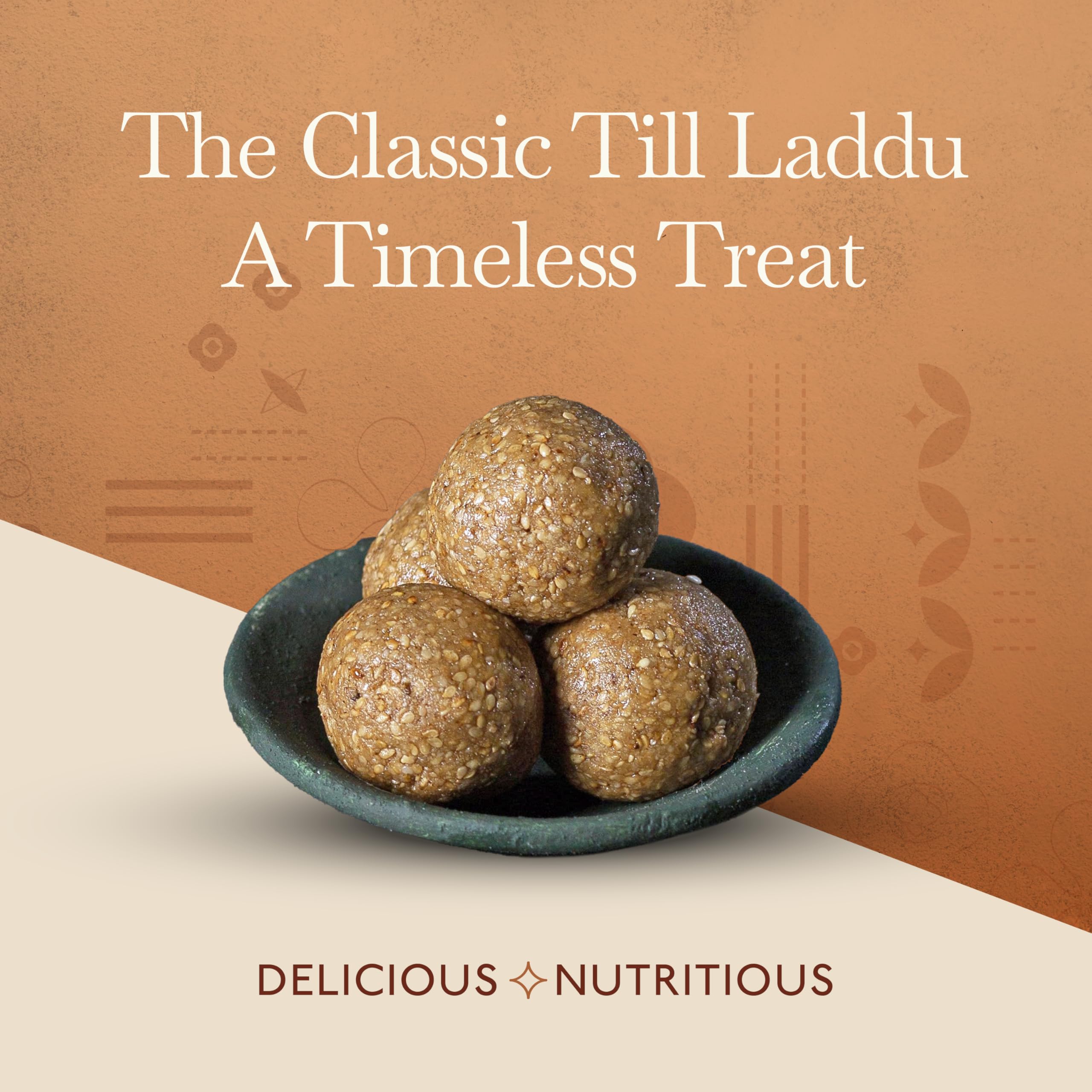 Almond House Till Laddu | Sesame Jaggery Laddu | Nutritious | Grandma's recipe | No Processed Sugar No Artificial Flavor & No added colours | Healthy Snack | Gluten Free | Perfect For Gifting | 250 gm 1