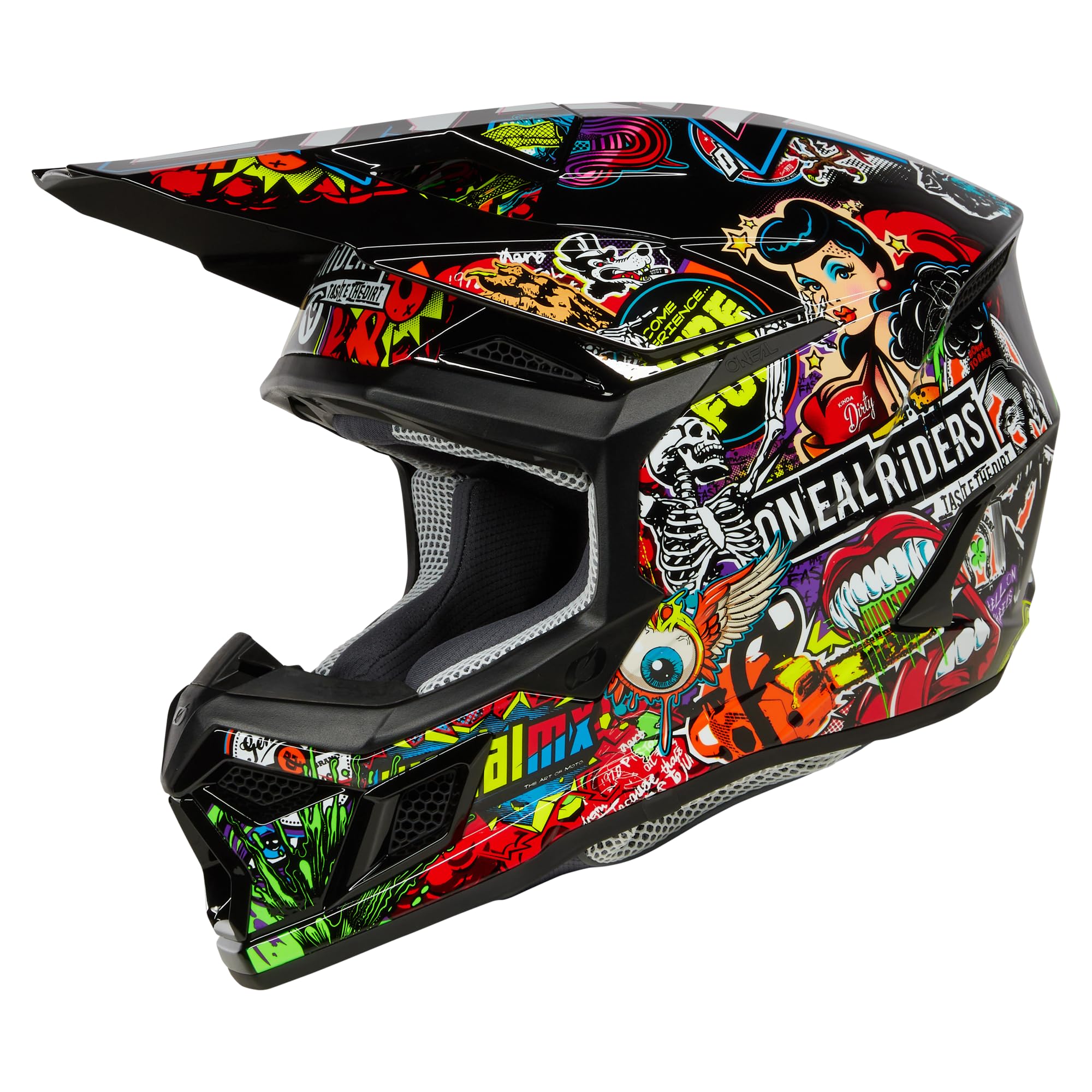 O'NEAL | Casco Motocross | MX Enduro | Calotta in ABS, standard di sicurezza ECE 22.06, aperture di ventilazione per un raffreddamento ottimale | Casco 3SRS CRANK V.24 | Adulto | Multi