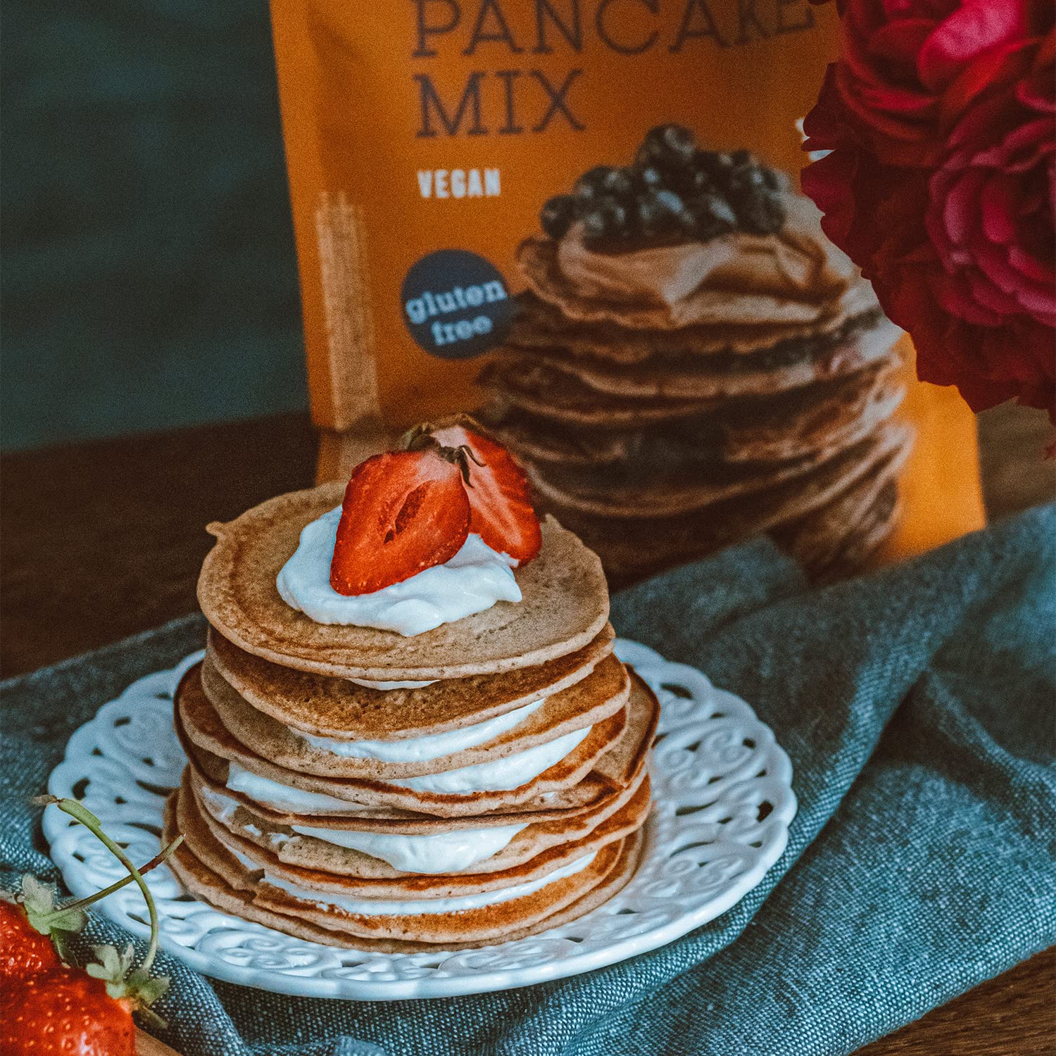 bett'r Pancake Mix. Bio, Vegane & Gluten free Backmischung Mit Bio-essentials, 6 x 400g-25 Pfannkuchen Pro Packung