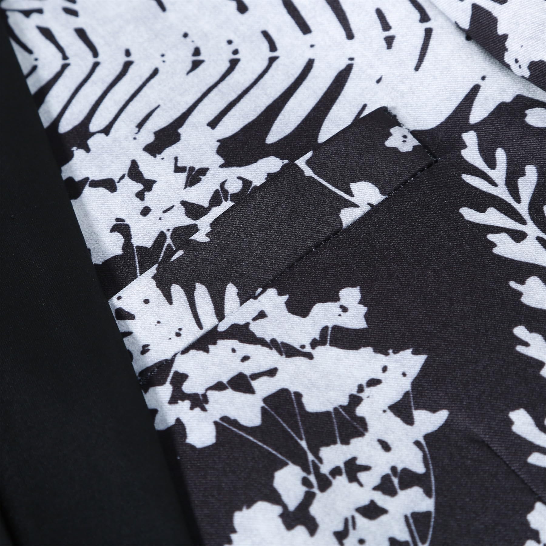 YFFUSHI Sakko - Chaqueta de esmoquin para hombre, diseño floral, 1 botón, diseño floral