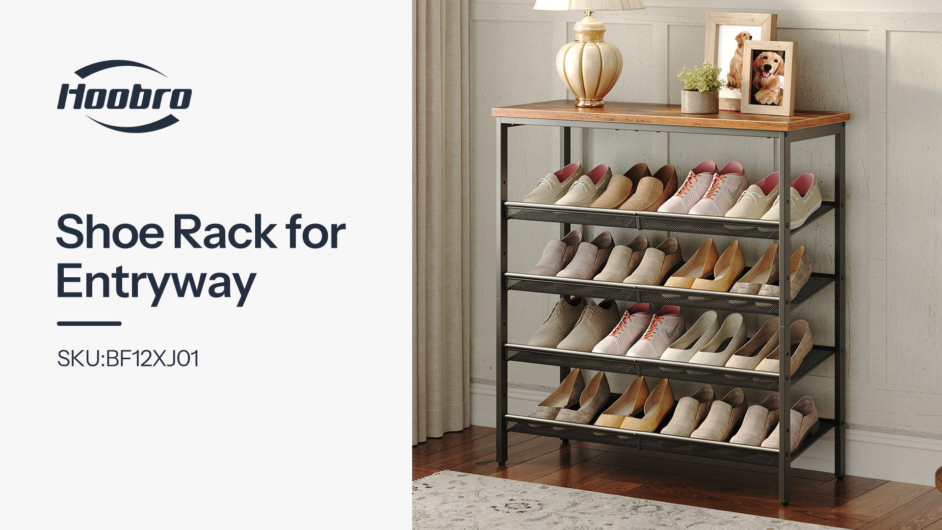 Amazon.com: HOOBRO Shoe Rack for Entryway, 5-Tier Shoe Organizer