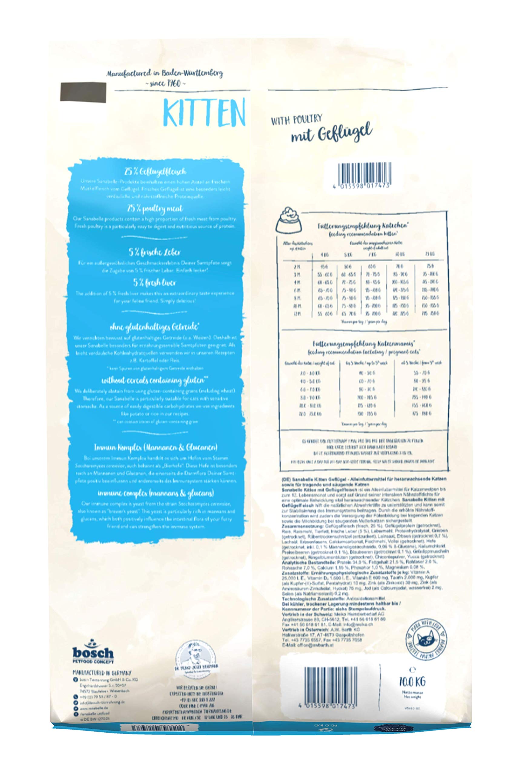 Image secondaire de Sanabelle Kitten | Aliments secs pour chats en pleine croissance, en gestation ou en lactation | 1 x 10 kg