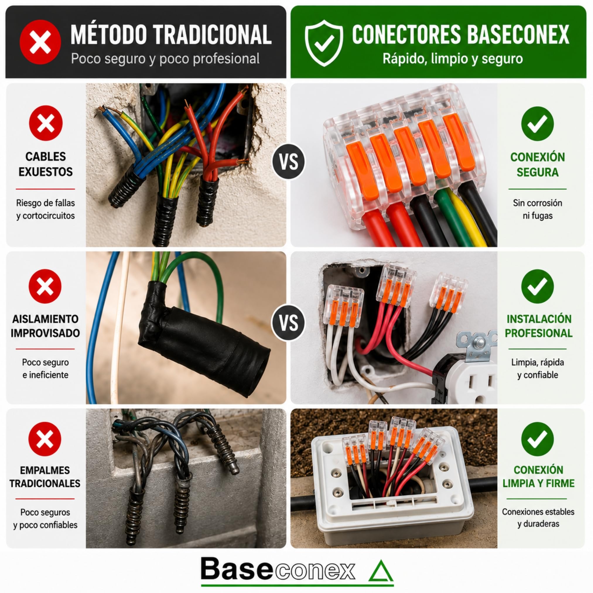 100 Conectores Rápidos de Cable Eléctrico con Palanca, Terminales Transparentes y Reutilizables para Empalme de Cobre y Aluminio, 2/3/5 Vías, Instalaciones Seguras en Hogar y Oficina