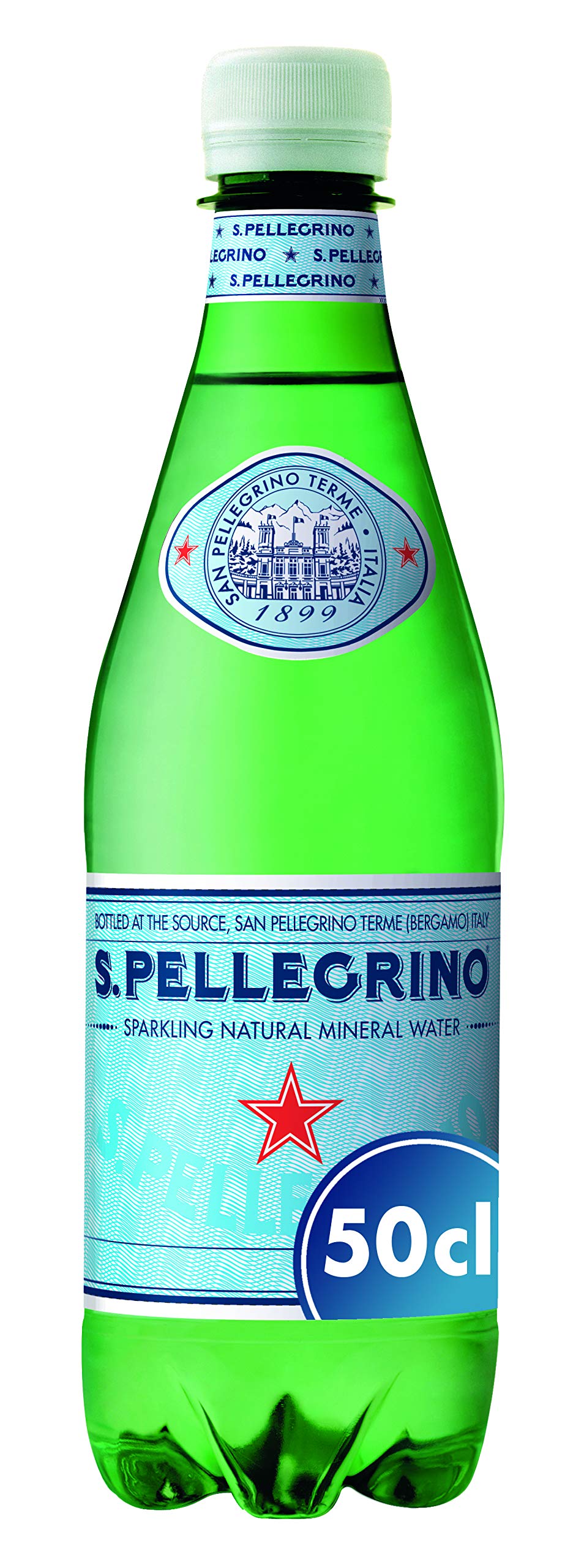 S. Pellegrino Agua Mineral Natural con Gas 4 Packs de 6 x 50cl, 24 botellas