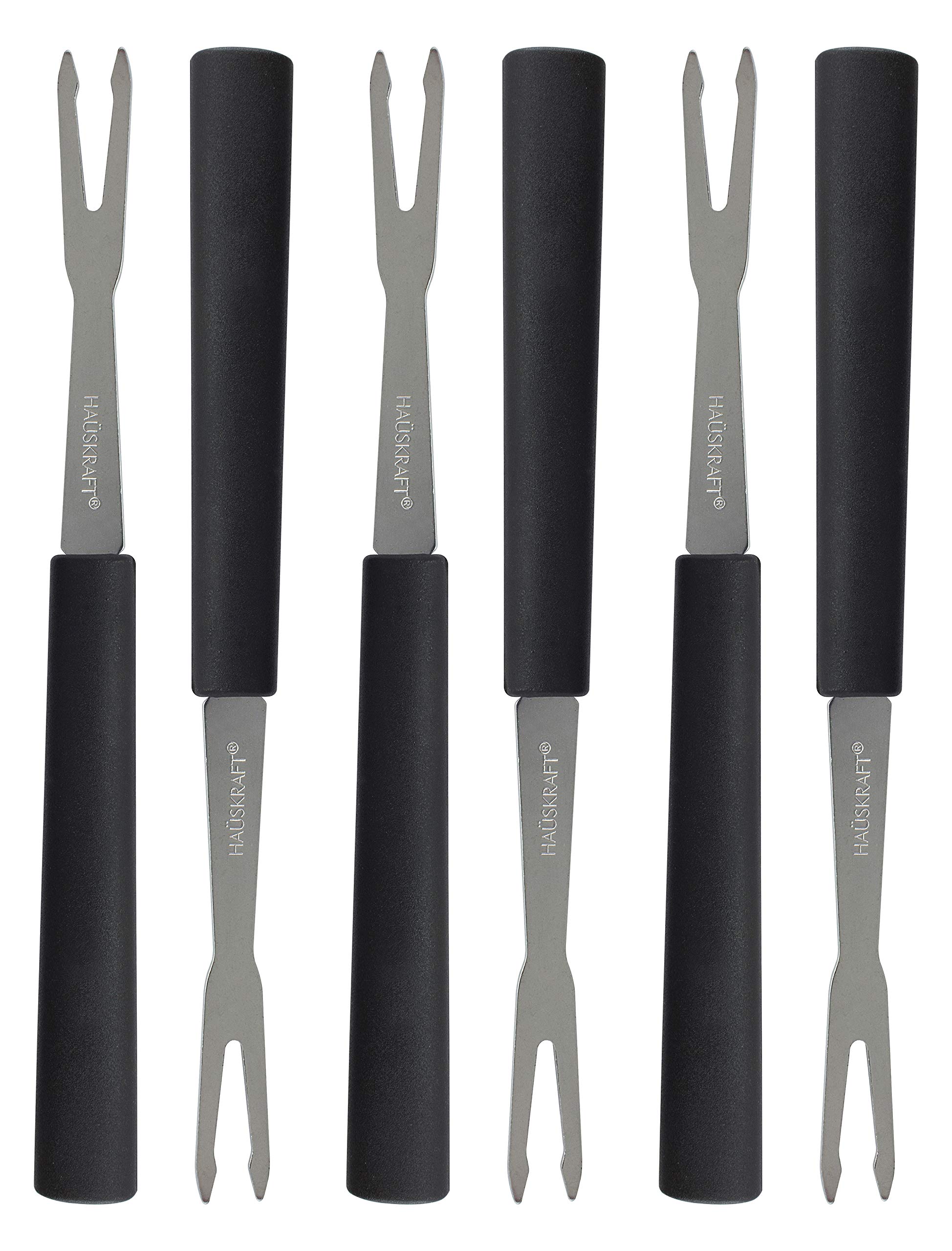 Conjunto De 6 Garfos Petisco, Haüskraft Cjga-004pt, Preto