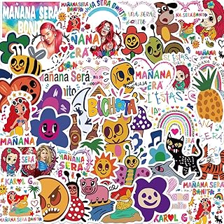 50 Pcak KAROL G Music Album Manana Sera Bonito Stickers Vinyl Waterproof Stickers for Laptop,Bumper,Water Bottles,Computer,Phone,Hard hat,Car Stickers and Decals,Adults Kids Teens for Stickers (Manana Sera Bonito)