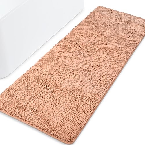 Miniatura 413 de Yeaban Alfombras de baño gris oscuro – Gruesas alfombras de baño de chenilla | Alfombras de baño absorbentes y lavables antideslizantes, alfombras