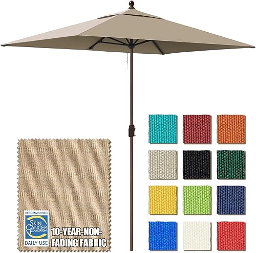 Miniatura 30 de EliteShade Paraguas de mercado para patio, sombrilla de mesa al aire libre con ventilación y 10 años que no se decolora