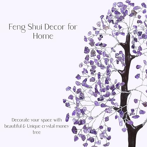 Miniatura 8 de Cristales de amatista, árbol artificial, árboles de dinero, cristales y piedras, decoración de escritorio para mujer, decoración de Feng Shui,