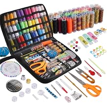 StiVerse 189 Piece Sewing Set for Adults, Needle and Thread Set, 43 Colours, Professional Sewing Accessories for Travel, Beginner, Workers, Children, Emergency, DIY and