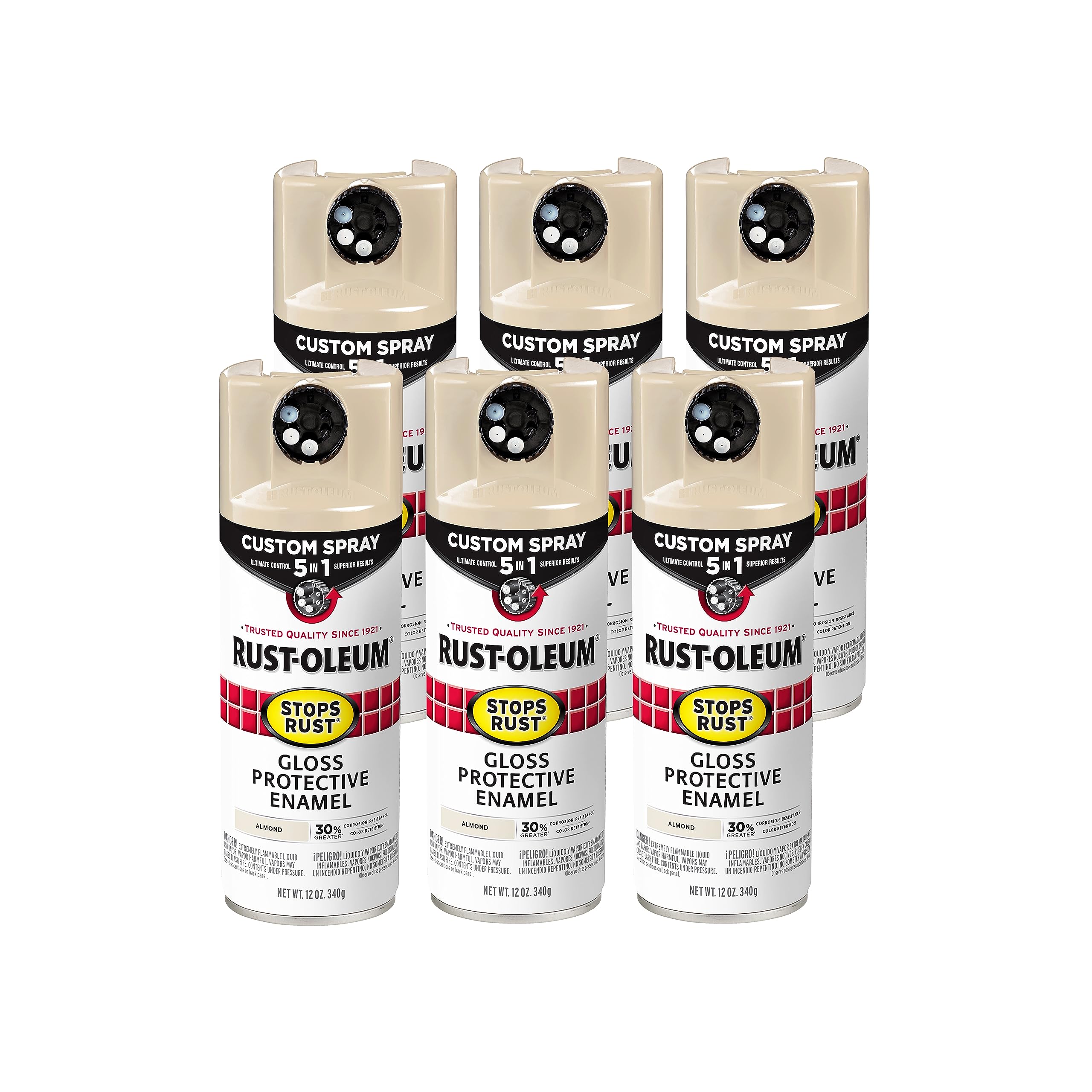 Rust-Oleum Stops Rust Custom 5-in-1 Spray Paint, Gloss Almond