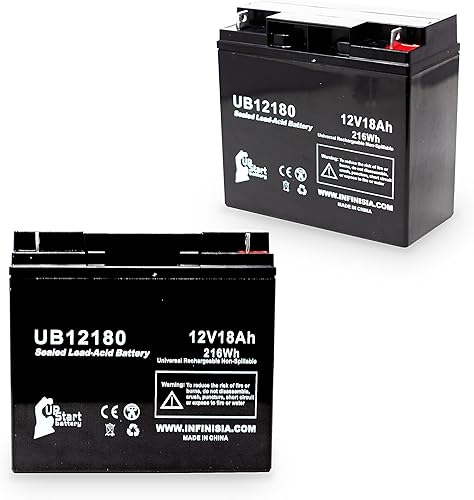 Miniatura 7 de Paquete de 2 baterías de repuesto para APC Smart-UPS SUA750XL – Reemplazo UB12180 universal sellada de plomo ácido (12 V, 18 Ah, 18000 mAh, terminal