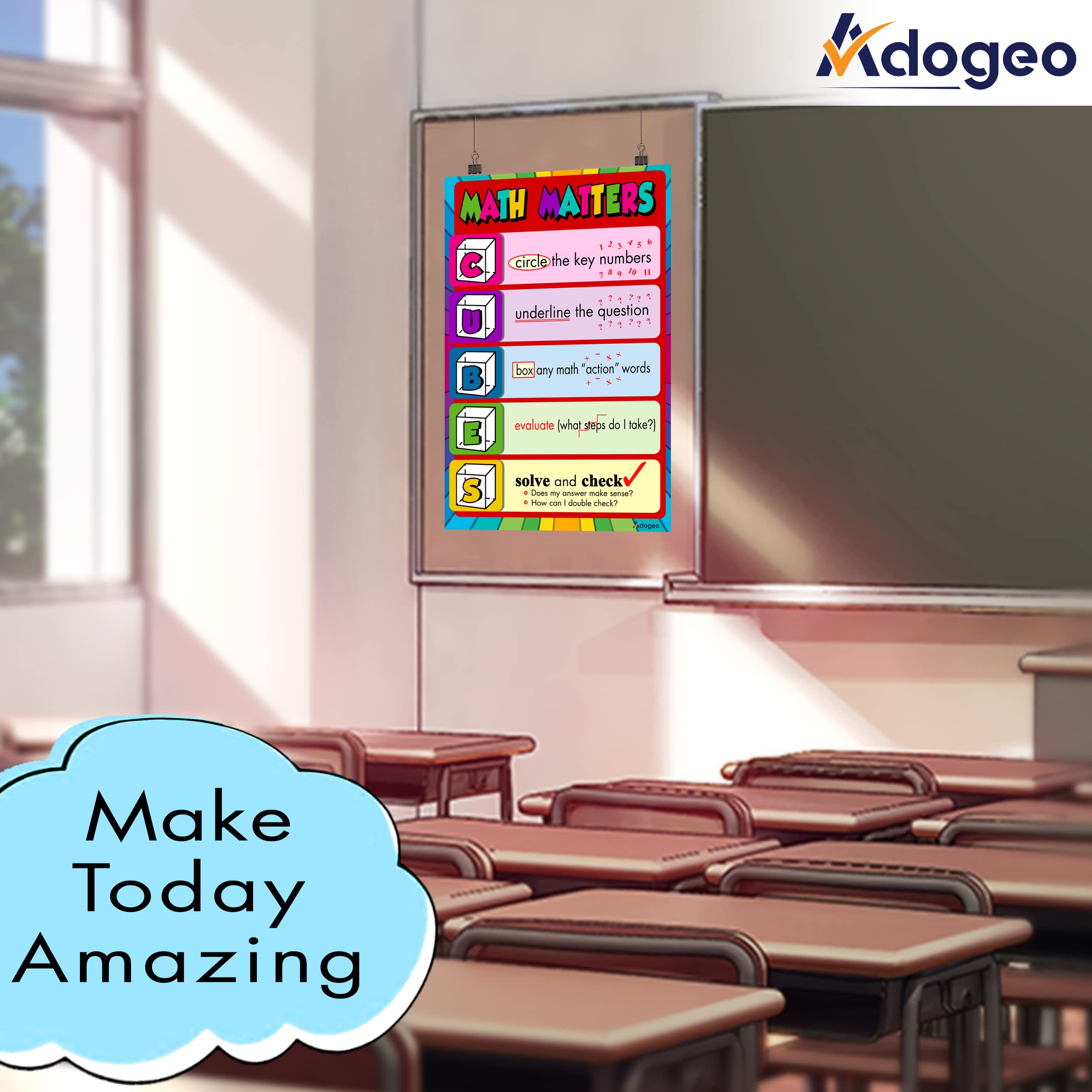 Snapklik.com : ADOGEO Cubes Math Poster - Math Matters Classroom ...