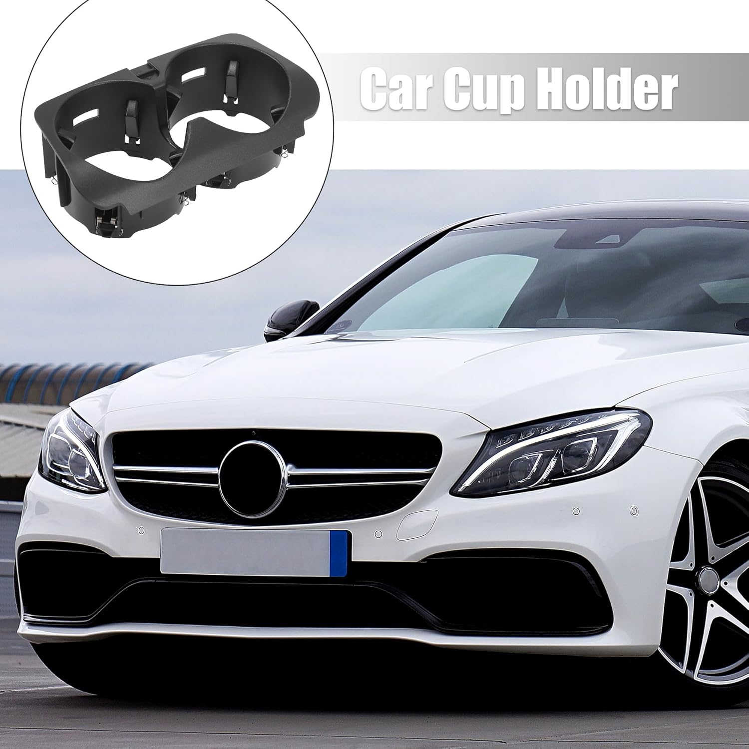 X AUTOHAUX Car Center Console Cup Holder A2056800691 2056800691 for Mercedes-Benz C180 C200 C300 C350 C400