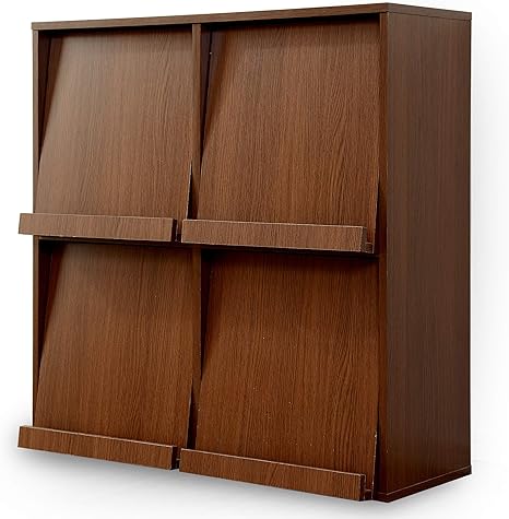 Amazon Litenstad ディスプレイラック フラップ 収納 スリム 幅80cm 奥行30cm 高さ 5 ウォールナット Lsd 06 0001 Wn 本棚 オンライン通販