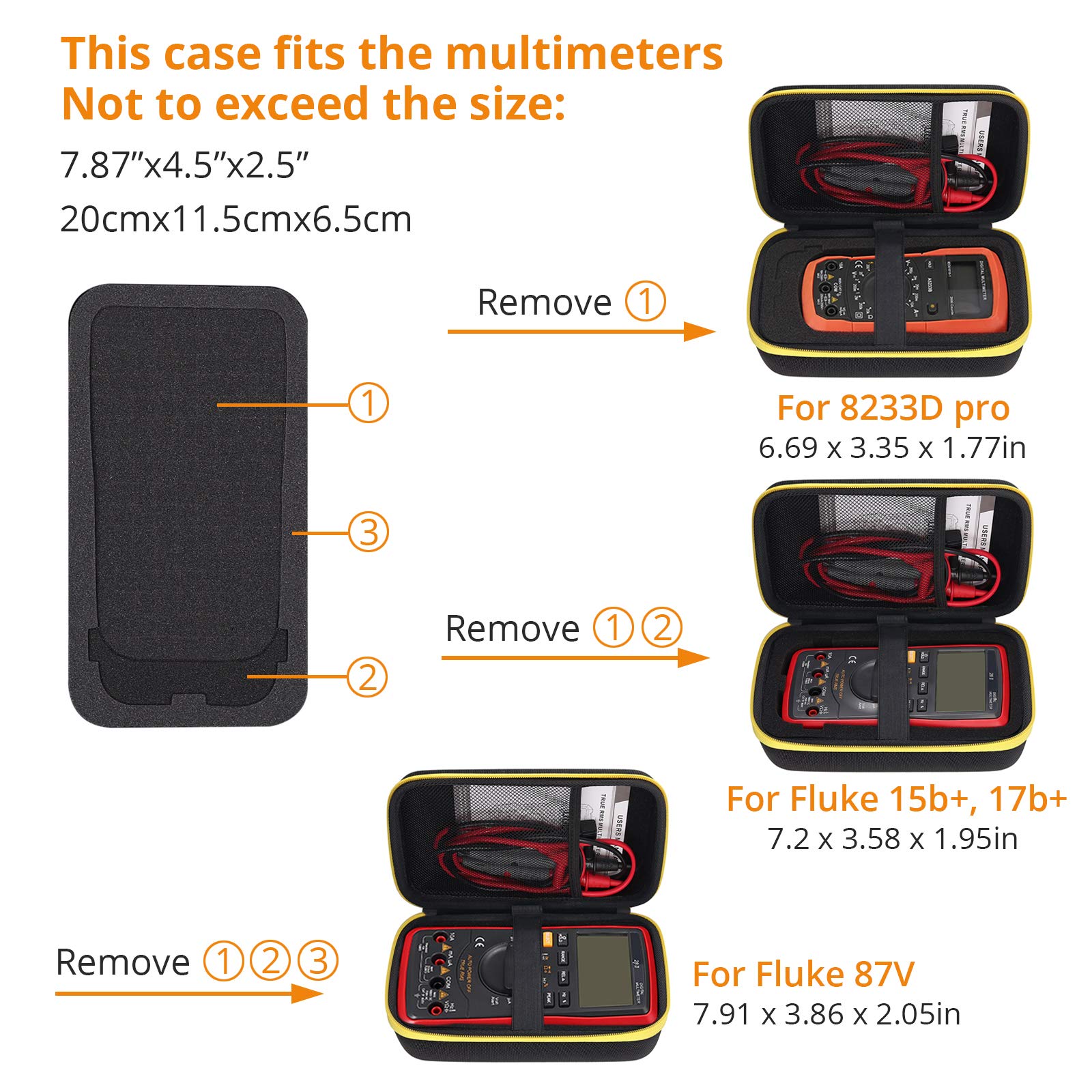Carrying Case For Multimeter Fluke Meter Storage Bag Hard EVA Case For ...
