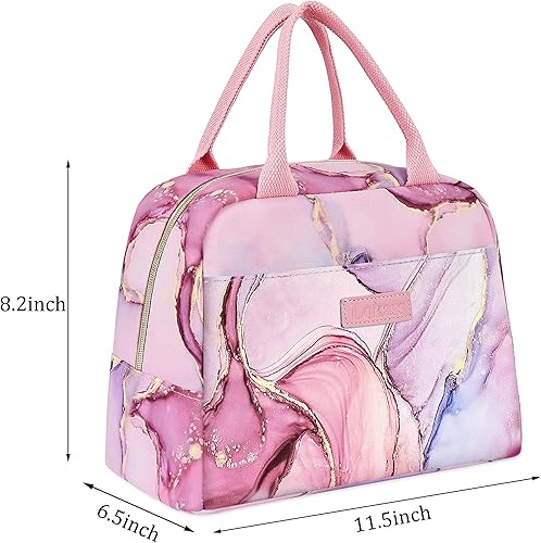 Miniatura 3 de LOKASS Lonchera térmica para mujer, bolsa térmica para el almuerzo, para mujeres, niñas, adultos, oficina, trabajo, color rosa