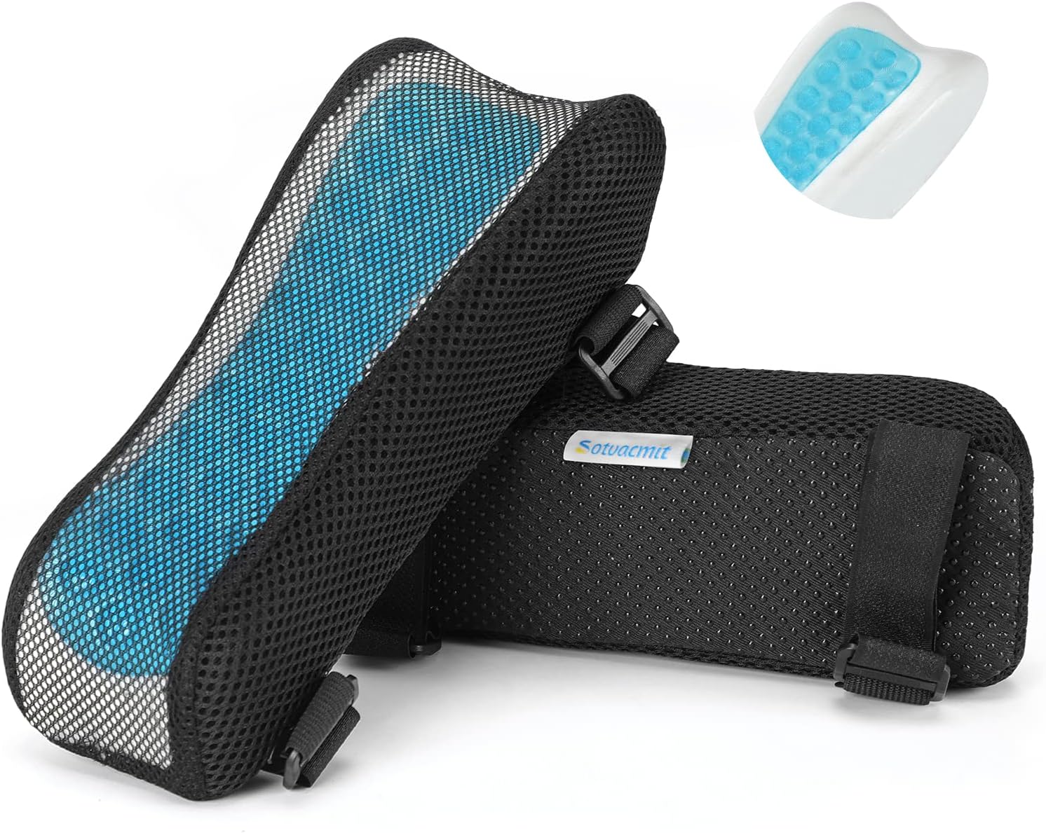 Sotvacmit Armrest Pad, Memory Foam Chair Arm Cover Relieve