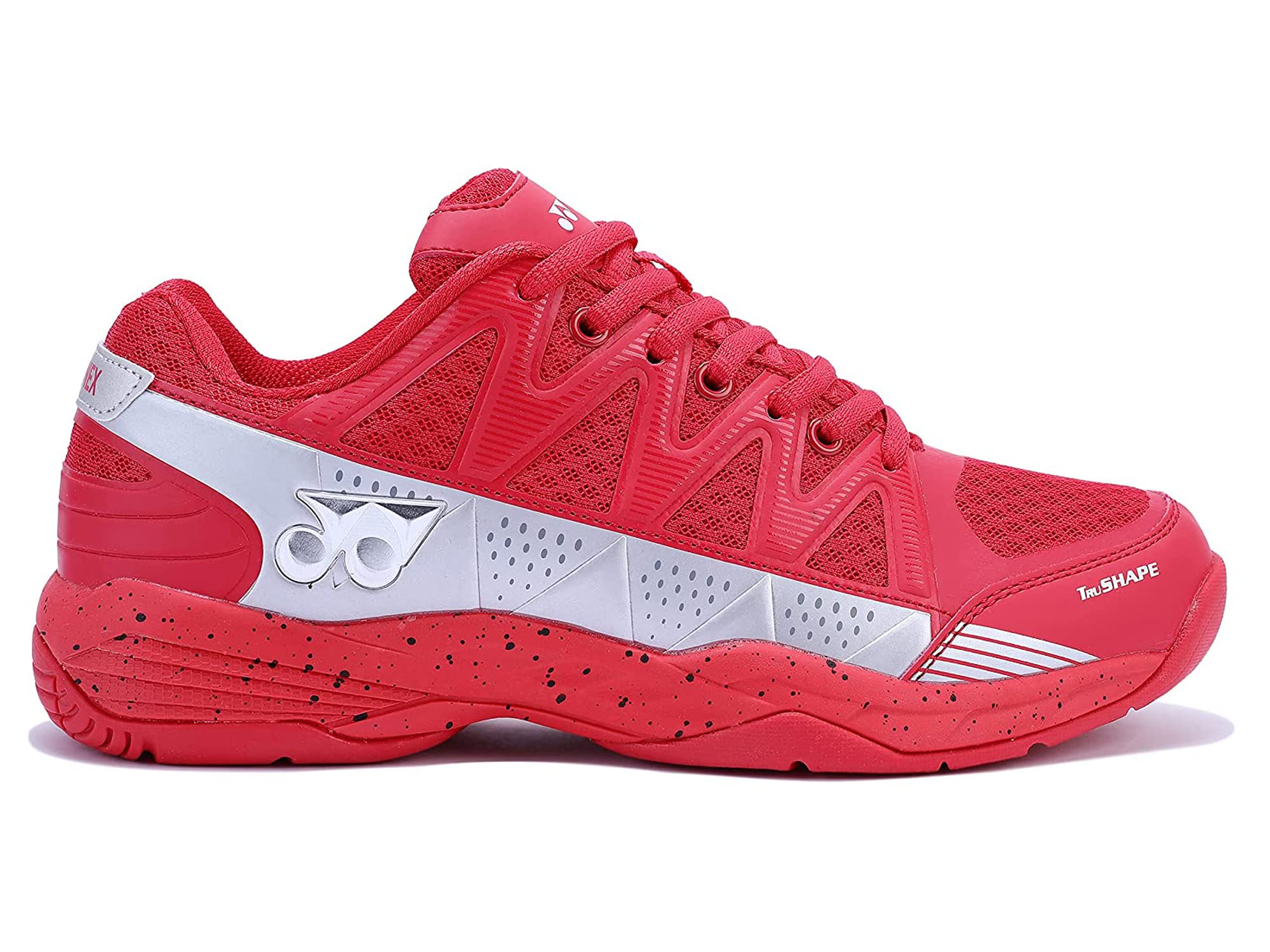 Yonex Skill TRU Cushion Non-Marking Badminton Shoes, Red/Sliver-picture-15