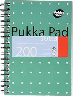 Pukka Pad 836877 Jotta Notebook Wirebound Perforated Ruled 200pp 80gsm A6 Ref JM036 [Pack of 3],Green
