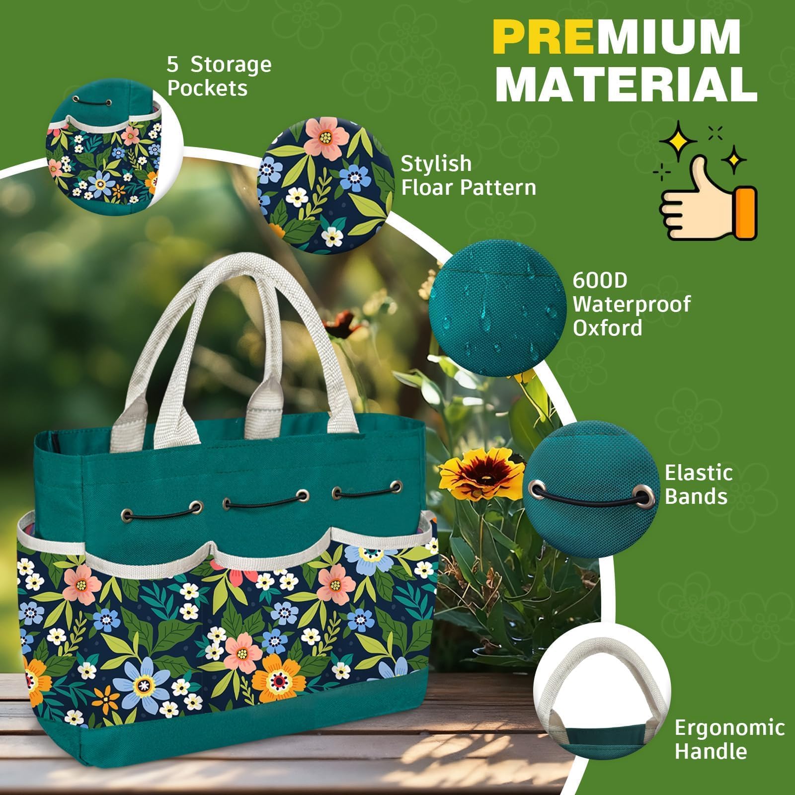 Juego de herramientas de jardinería para mujer, 22 piezas, juego de herramientas de mano para jardín, organizador, regalos para madre, principiantes, jardineros, accesorios de jardín con palas para