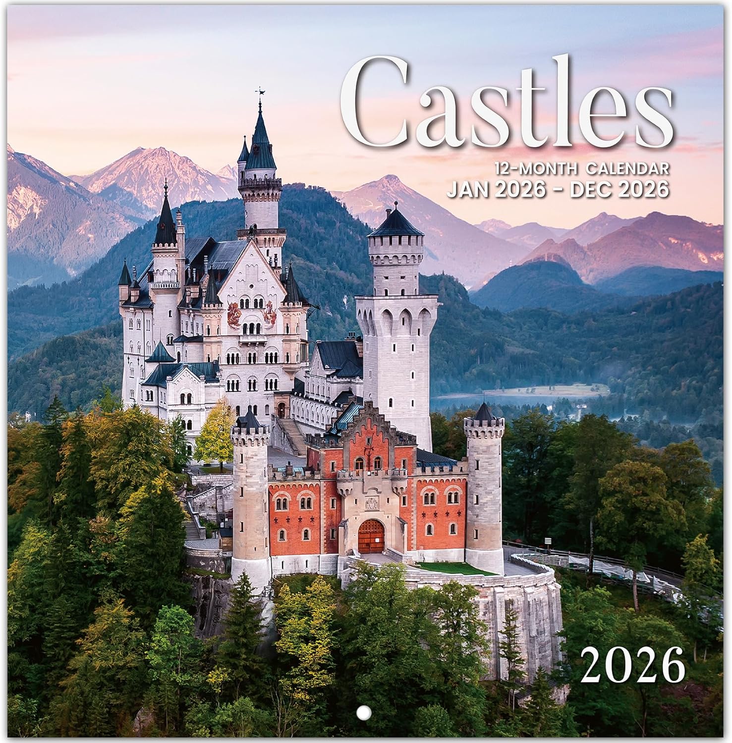 2026 Calendar, Castles Monthly Wall Calendar 2026 Runs from Nov 2025 – Dec 2026, Hanging Wall Calendar, 11.6 x 24Opened, Full Page Layout for Organizing, Perfect Present
