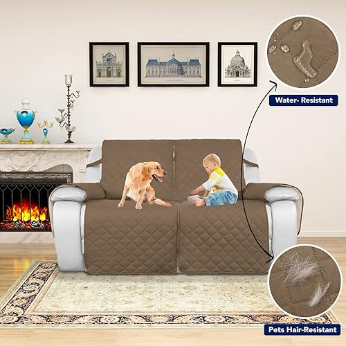 Miniatura 10 de PureFit Fundas de sofá reversibles resistentes al agua para sofá reclinable de 3 asientos, funda antideslizante dividida para sofá de 3 cojines,