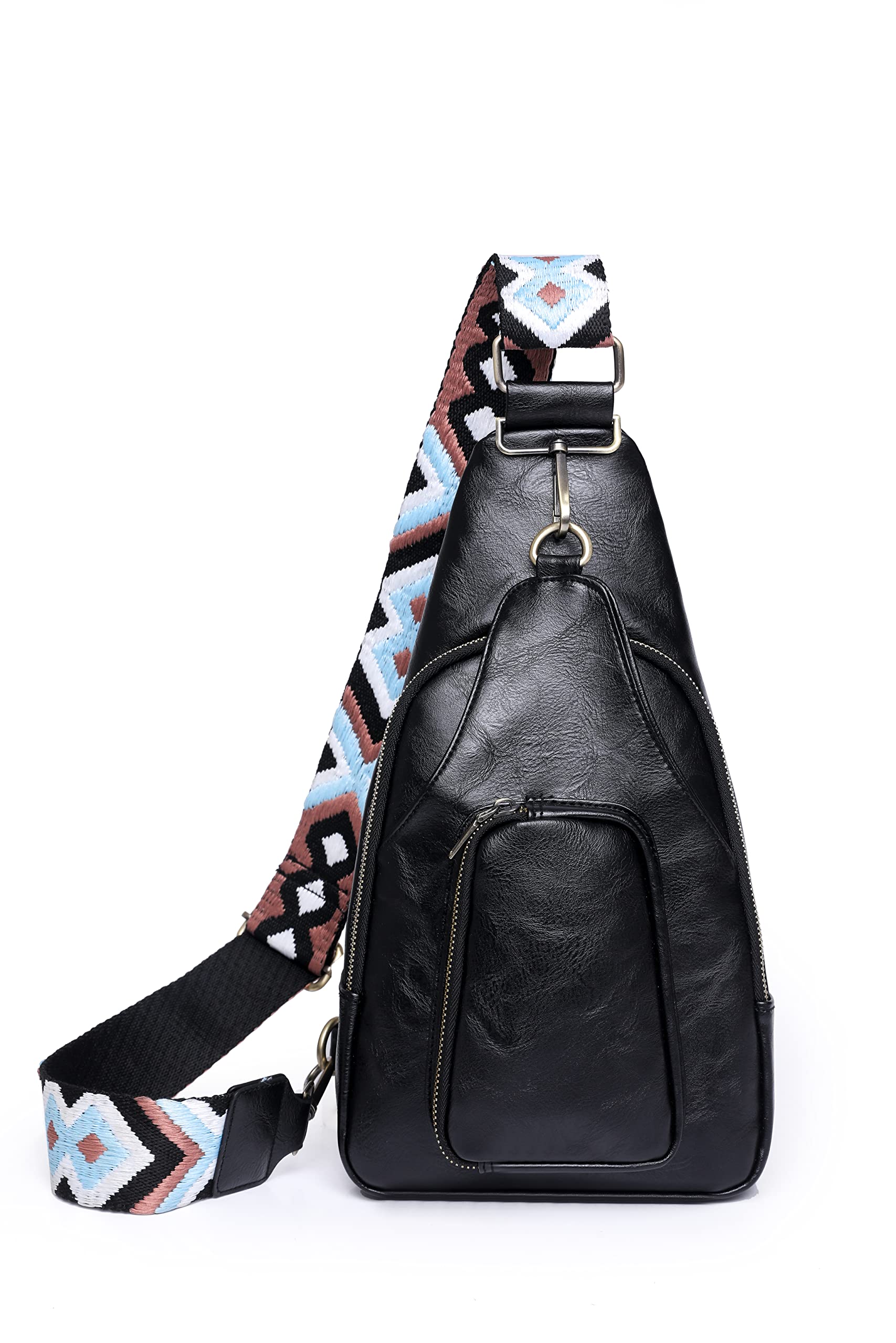 HIGHGO Small Sling Bag for Women Fanny Pack Crossboday Bags,Crossbody Sling Purse Gifts for Women Men Travel Sport Camping (Black)