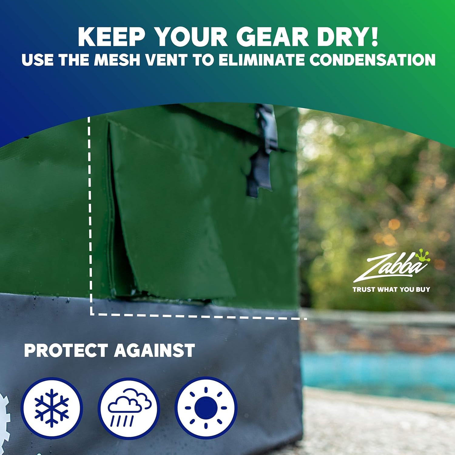 YardStash YSSB01 Outdoor Storage (Waterproof) -Heavy Duty, Portable All Weather Tarpaulin Deck Box-Protects from Rain, Wind, Sun & Snow-Perfect for The Boat, Yard, Patio, or Camping – XL Green: Industrial & Scientific