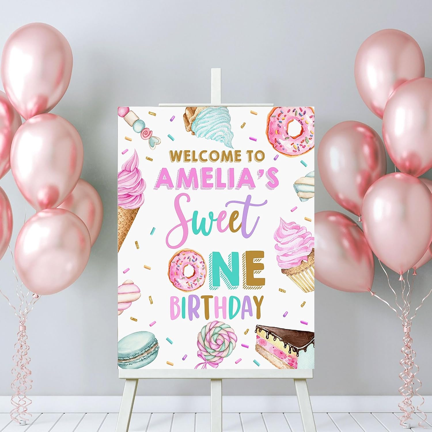Sweet One Birthday Sign 1St Birthday Poster