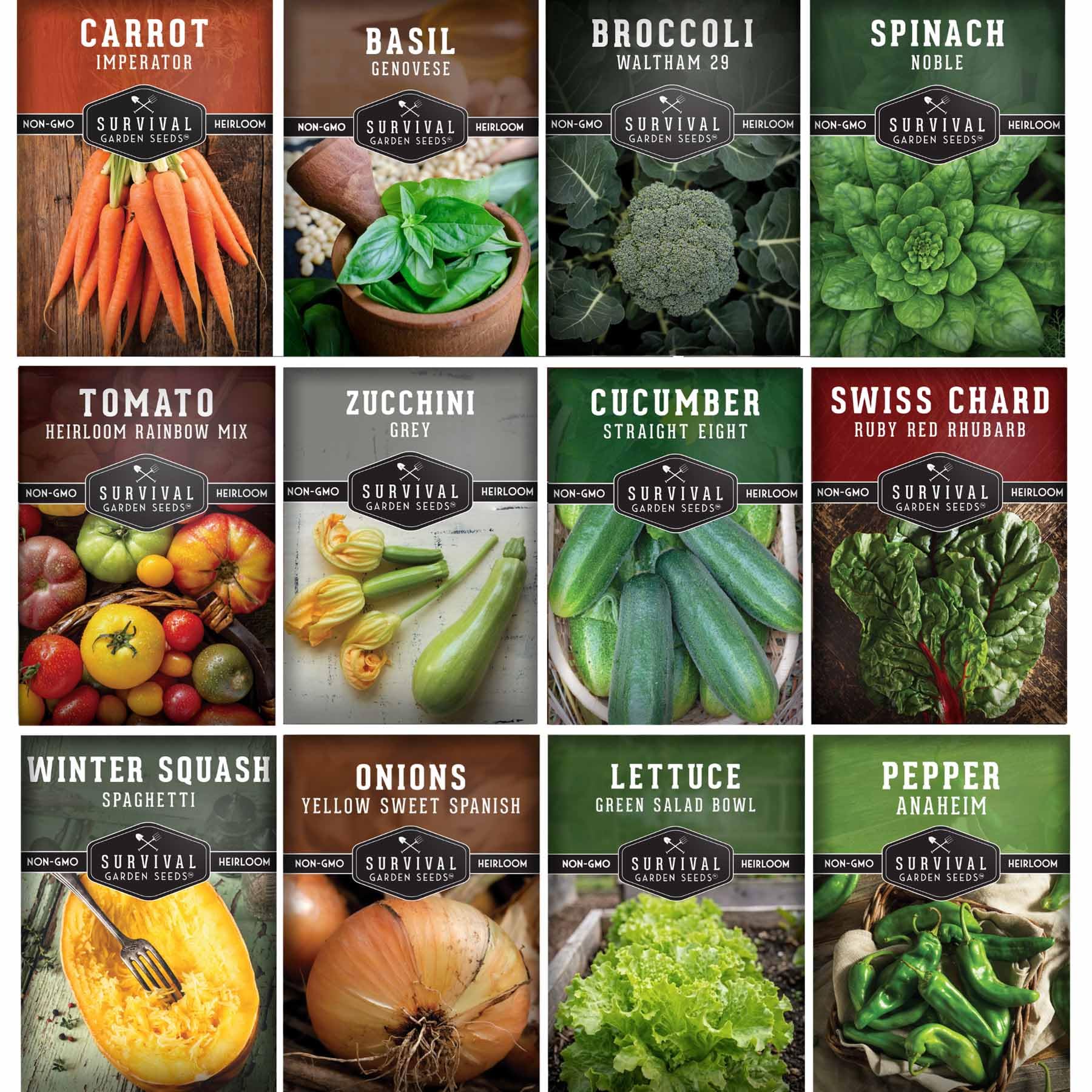 Survival Garden Seeds 12-Variety Pack