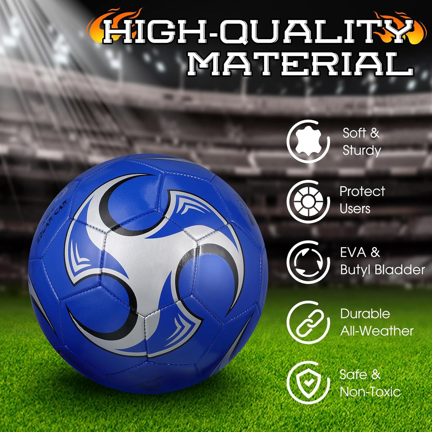 Supervitae 12 Pack Soccer Balls for Teen Adult Bulk Deflated Soccer Balls with Pump Outdoor and Indoor Training Practice Football for Back to School Sports Game Birthday Gift Party - Image 4