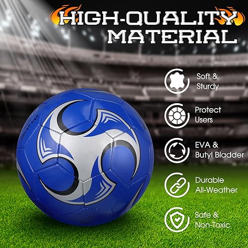 Miniatura 4 de Supervitae Paquete de 12 pelotas de fútbol con operación de bomba, juego de entrenamiento de Navidad para interiores y exteriores, pelota de fútbol